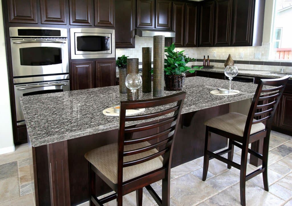 White Mist granite kitchen