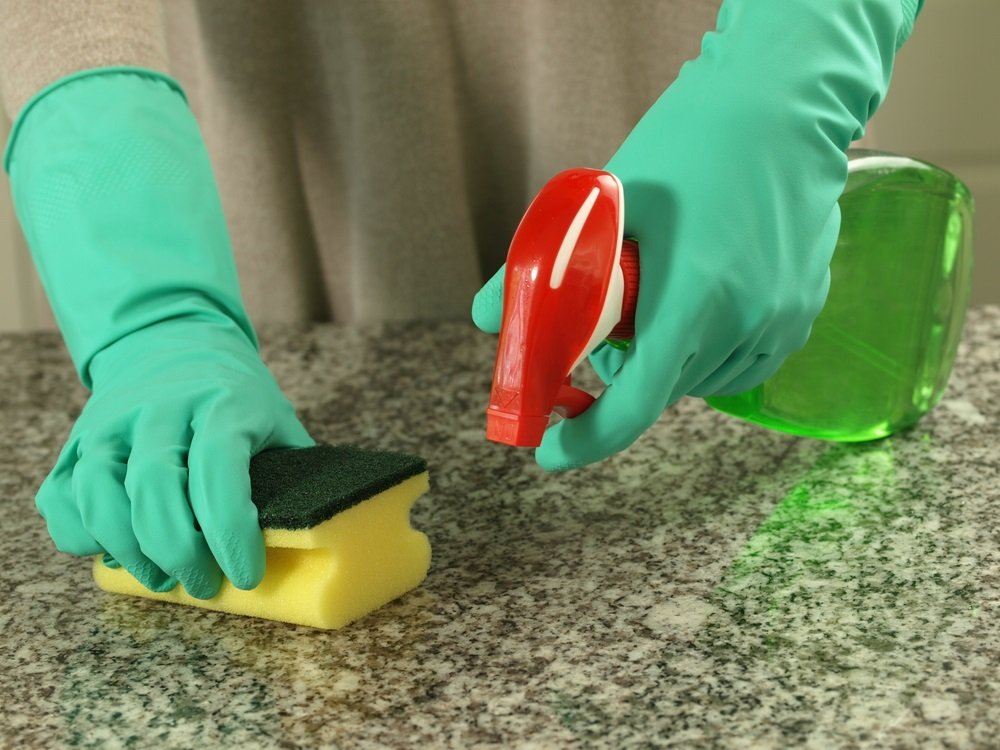 granite sponge cleaning