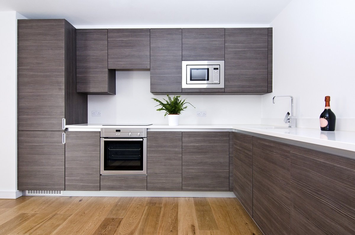 Textured Cabinets Kitchen