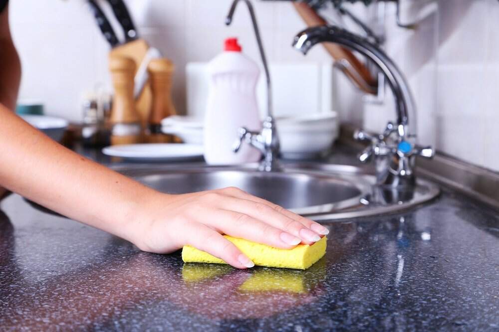 How to disinfect granite countertops