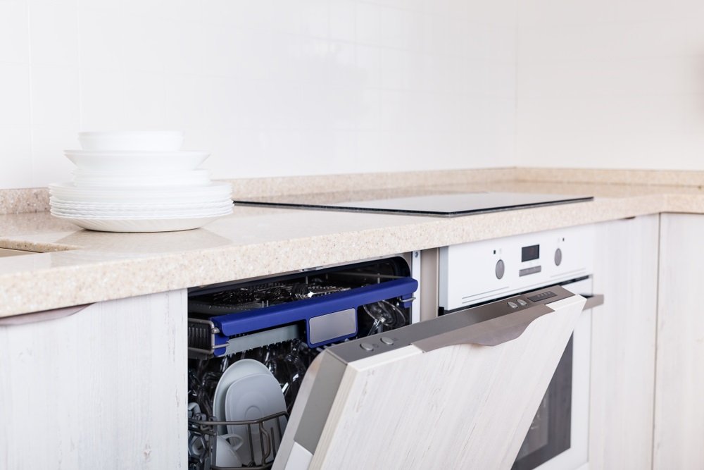 Attaching a dishwasher to a countertop