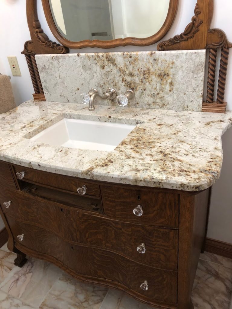 Photo of Granite Bathroom Project in Schaumburg, IL