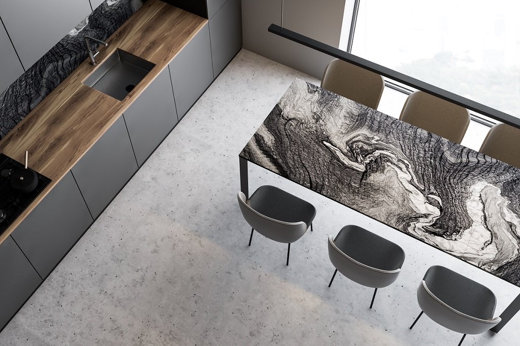The Most Popular Gray Quartz Kitchen Countertops Design Ideas | Granite ...