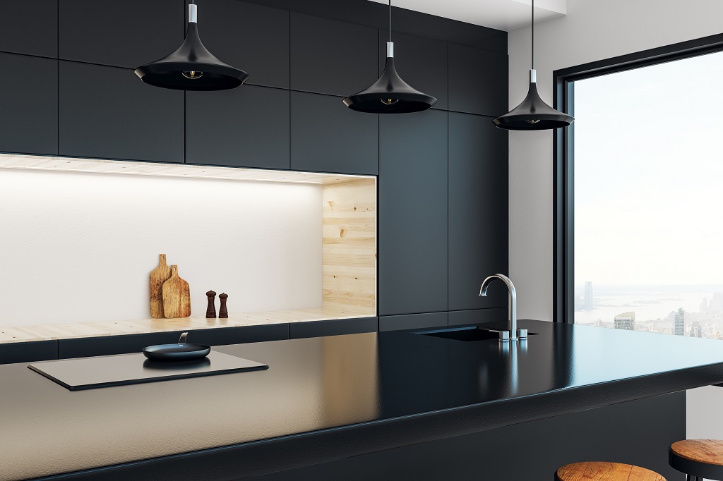 Black quartz island