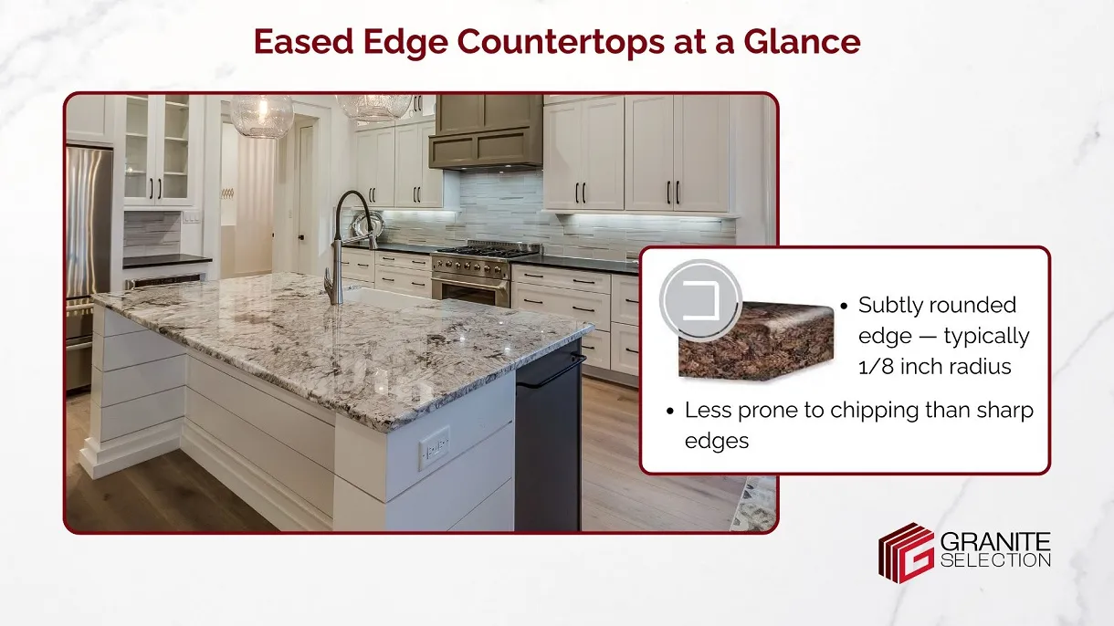 What is an eased edge countertop? Characteristics at a glance
